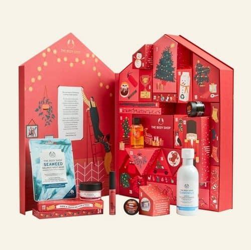 give the green Christmas calendar from Body Shop